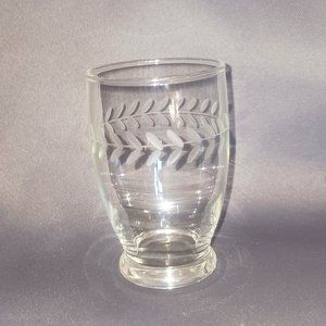 Vintage Clear Etched Juice Glasses